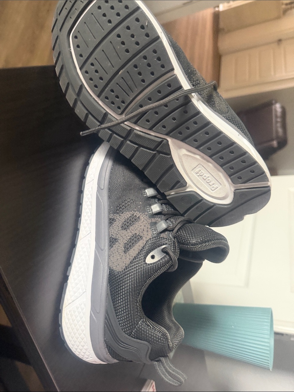 Propet Men's Athletic Shoes in Black and White